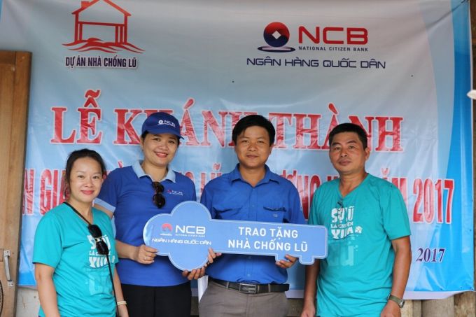 NCB tham gia dự án Nhà chống lũ giúp đỡ đồng bào miền Trung