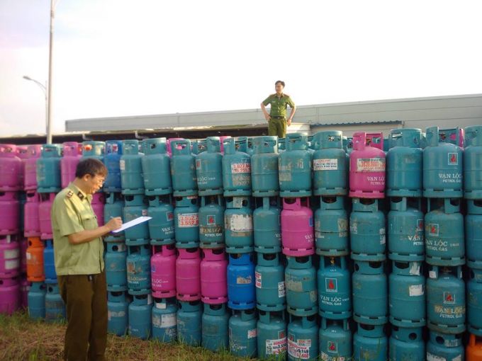 Thu giữ hơn 23.000 vỏ bình gas lưu giữ trái phép