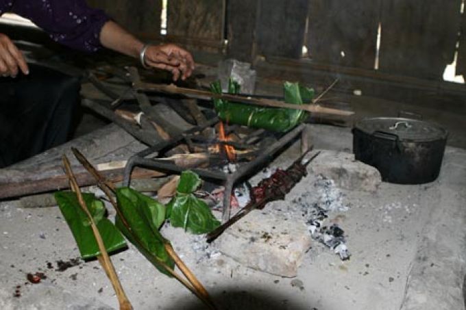 Rêu nướng là món có một không hai tại Hà Giang