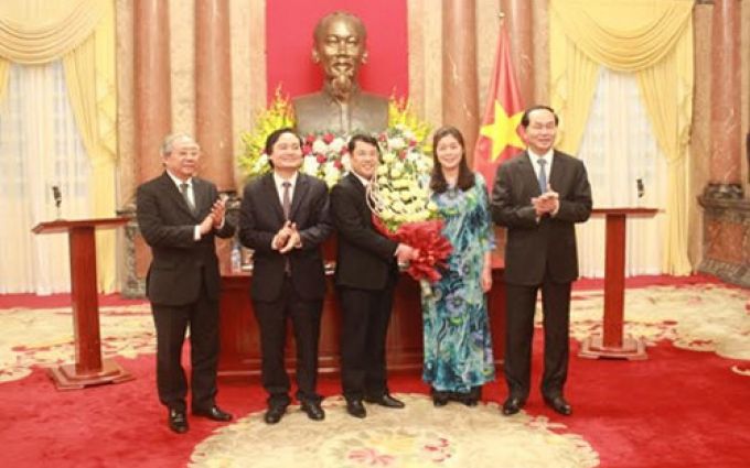Chủ tịch nước Trần Đại Quang gặp mặt các tân Giáo sư, Phó Giáo sư