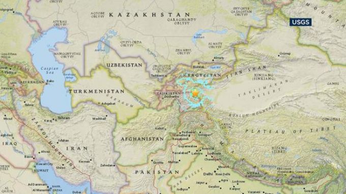 Động đất 6,7 độ richter ở khu vực Tân Cương, Trung Quốc