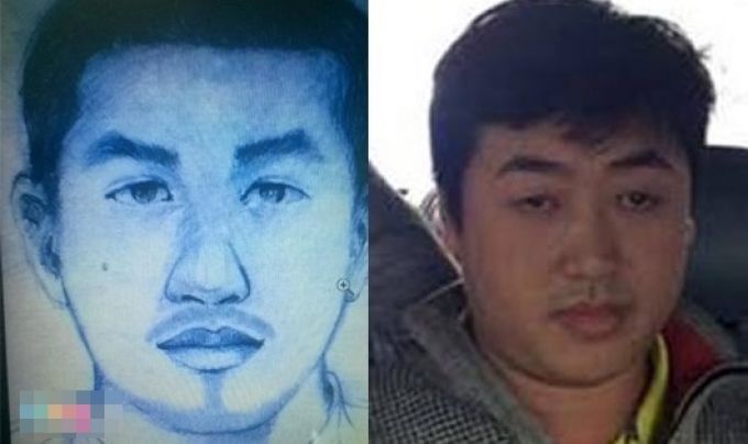 Phác họa chân dung nghi phạm giống 99% gương mặt thật của Tâm. Ảnh: Công an cung cấp.