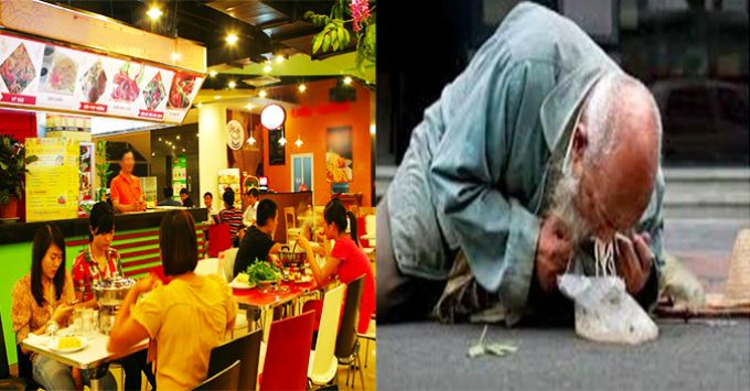 Chủ nhà hàng cho lão ăn xin thức ăn thừa, nhưng nhận một cái tát từ ông, anh sững người nhận ra…