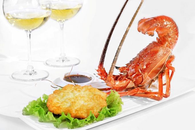 Chả tôm hùm hắc tùng lộ.