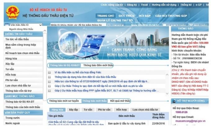 Hà Nội 50% gói thầu sẽ được mời thầu cạnh tranh qua mạng.