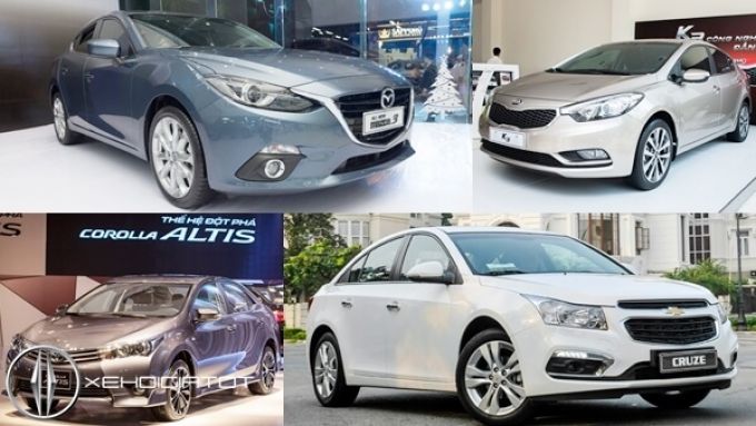 Top 5 xe ô tô sedan hạng C bán chạy nhất tính đến Tháng 102017