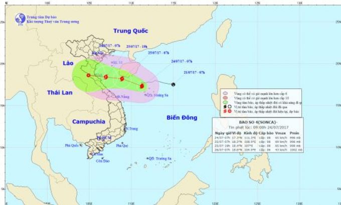 Tin bão khẩn cấp Cơn bão số 4