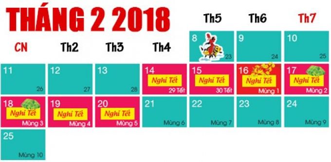 Người lao động sẽ được nghỉ 7 ng&agrave;y trong dịp tết Nguy&ecirc;n Đ&aacute;n 2018