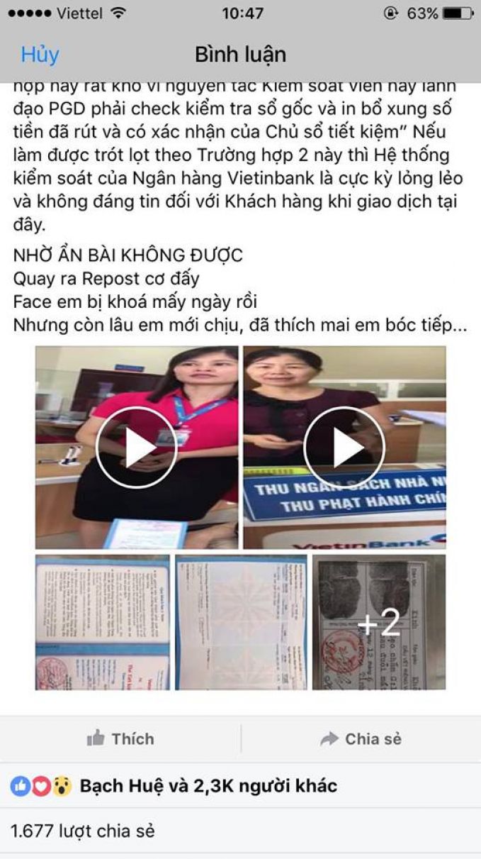 Hàng nghìn lượt chia se và nhiều ý kiến đưa ra.