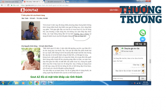 Website goutaz.com sử dụng lời cảm ơn của kh&aacute;ch h&agrave;ng sau khi sử dụng sản phẩm