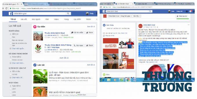 fanepage facebook &ldquo;Chữa bệnh gout&rdquo; ca tụng về sản phẩm vi&ecirc;n nang Gout AZ cũng kh&ocirc;ng c&ograve;n tồn tại