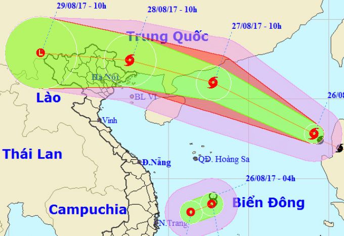 Biển Đông hình thành ấp thấp nhiệt đới, bão Pakhar trở thành cơn bão số 7