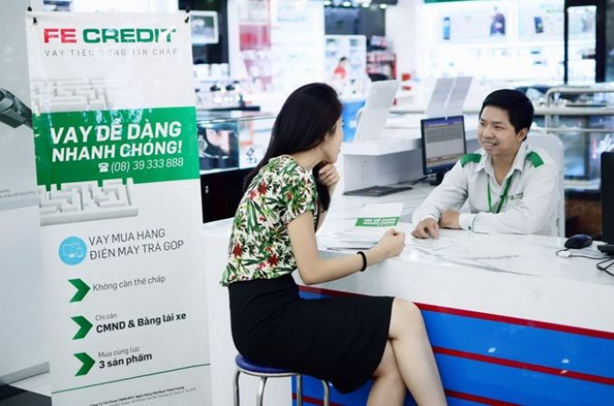 Một điểm giao dịch của công ty tài chính FE - Credit