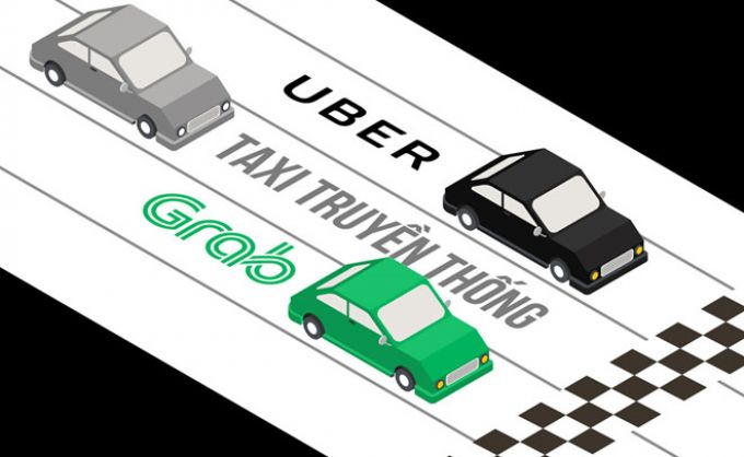 Hiệp hội Taxi H&agrave; Nội đ&atilde; kiến nghị dừng khẩn cấp xe Grab v&agrave; Uber
