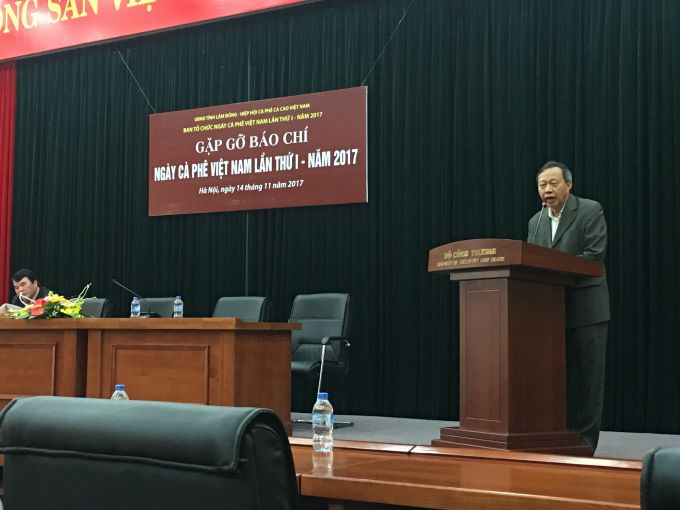 &Ocirc;ng Lương Văn Tự cho biết ng&agrave;nh c&agrave; ph&ecirc; Việt Nam đang đẩy mạnh thương hiệu tr&ecirc;n thế giới