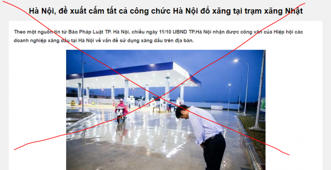 Loạn “tin đồn” “cấm công chức đổ xăng tại trạm xăng Nhật”