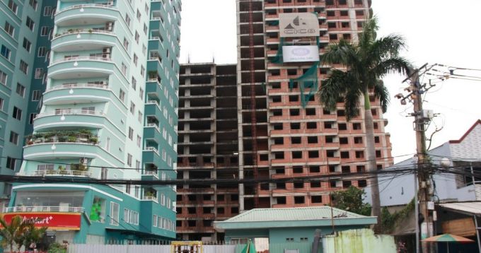 Phối cảnh v&agrave; ảnh thực tế dự &aacute;n cao ốc xanh của CIC8