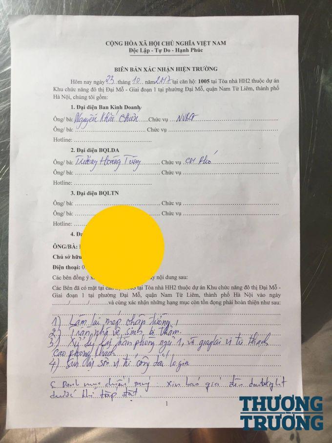 -	Việc b&agrave;n giao nh&agrave; vẫn diễn ra h&agrave;ng ng&agrave;y dưới h&igrave;nh thức &ldquo;bi&ecirc;n bản x&aacute;c nhận hiện trường&rdquo; để l&aacute;ch luật?